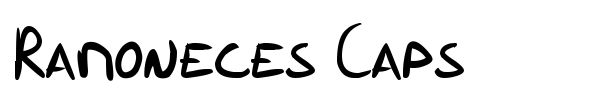 Ramoneces Caps font preview